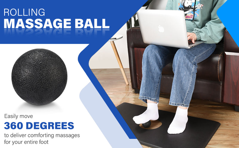 Vivo Memory Foam Standing Desk Floor Mat with Massage Ball – Ergo